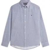 Tommy Hilfiger Flex Dobby Sf Shirt Carbon Navy Größe: M | Casual hemden Outlet | Herren | Blau