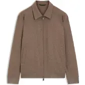 BOSS Slim-Fit Jacke aus Schurwollflanell mit Reißverschluss Grösse 56