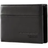 Piquadro Urban, Leather Wallet, Coin Holder, PU1392UB00R-N, Black, For Men