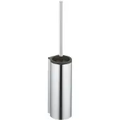 Keuco PLAN Care Toilettenbürstengarnitur, mit Deckel, 34964010100, Farbe: verchromt / schwarz