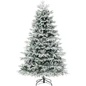 Northix 210 cm künstlicher Weihnachtsbaum mit Schnee und 450 LEDs