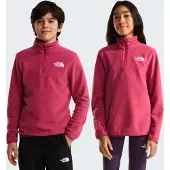 The North Face Fleeceshirt "TEEN GLACIER 1/4 ZIP PULLOVER", Kinder, Gr. L, pink (fermented), Fleece, Obermaterial: 100% Polyester, normal, Shirts Fleeceshirt