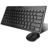 Rapoo 8000M, Mini, Kabellos, Bluetooth, QWERTZ, Schwarz, Maus enthalten