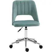Vinsetto Schreibtischstuhl, Höhenverstellbar Homeoffice Stuhl ohne Armlehne Grün