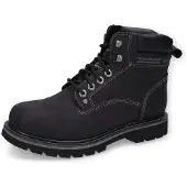 Dockers by Gerli Winterboots BY GERLI, Herren, Gr. 40, Warmfutter, schwarz, Leder, unifarben, Schuhe Winterboots, Schnürboots, Workerboots im Bergsteiger-Look