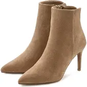 LASCANA High-Heel-Stiefelette Herbststiefelette, Stiefel, beige Größe 35