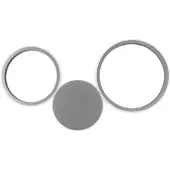 ONDALUCE Pois-Silber LED-Wandleuchte