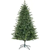 HOMCOM Weihnachtsbaum künstlich 180 cm Christbaum mit dichten Zweigen Grün