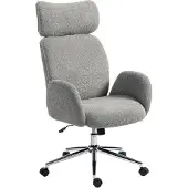 HOMCOM Schreibtischstuhl Höhenverstellbar Homeoffice Stuhl mit Armlehne