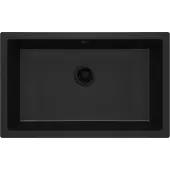 Deante - Spülbecken CORDA, Granit, 1-fach, Unterbau, 80x50 cm, Farbe: Nero