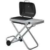 Outsunny Tragbarer Gasgrill 1-Brenner 2,5kW Grillwagen mit Faltbarem Rollwagen