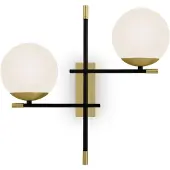 Maytoni Moderne Wandleuchte Nostalgia 2xE14 excl. in Gold aus Metall und Glas Glas 40 W für Küche, Schlafzimmer, Wohnzimmer, Esszimmer, Lobby