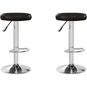 vidaXL Barhocker 2 Stk. Braun Kunstleder