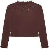 Minymo T-shirt LS Rib huckleberry (6599) 128