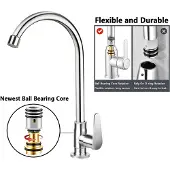 HOMEDE Bifordo Küchenarmatur, kaltes Wasser, Edelstahl