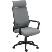 HOMCOM Bürostuhl, Ergonomischer Schreibtischstuhl mit Armlehne, Kopfstütze