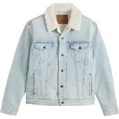 Levi's für Herren. 16365-0347 Jacke Type 3 Sherpa Trucker hellblau (M), Lässig, Baumwolle