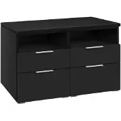 Hasena Kommode Dowio Schwarz mit Selbsteinzug zerlegt, zerlegt (zum Selbstaufbau) 90x49x55 cm – Selezione