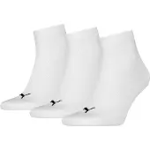 Puma UNISEX QUARTER PLAIN 3P, 35/38 white