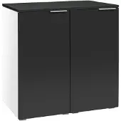 Hasena Kommode Portina Weiß-Schwarz mit Türen zerlegt, zerlegt (zum Selbstaufbau) 90x49x85 cm – Selezione