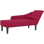 vidaXL Chaiselongue mit Kissen Weinrot Samt