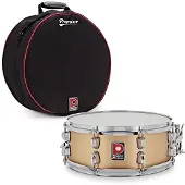 Premier Artist 14" x 55" Messing-Snare-Drum gebürstetes Messing & Softcase