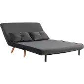 HOMCOM Schlafsofa 3 in 1, 190x120cm 2 Sitzer Sofa mit Schlaffunktion, Samtoptik