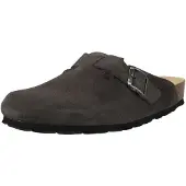 Rohde 6694-83 Herrenpantolette, Leder, Graphite (Grau), Glogs - Herrenschuhe Sandale / Pantolette, Grau, leder (velour)