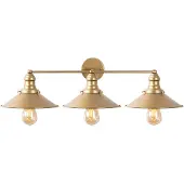 Opviq , Wandleuchte aus Metall, Gold, 75 x 27 x 20 cm | Metallkappe Ø 24 cm, Höhe 17 cm | 3 x E27, max. 40 W | IP20, Industriedesign, ideal für moderne Räume.