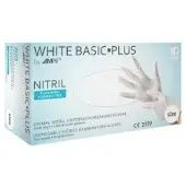 Ampri WHITE BASIC-PLUS Nitrilhandschuhe, puderfrei, weiß 01200-XS , 1 Packung = 200 Stück, Größe XS