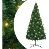 vidaXL Künstlicher vorbeleuchteter Weihnachtsbaum 400 cm Grün