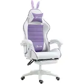 Vinsetto Gaming Stuhl Ergonomischer Gamer Stuhl mit Lendenwirbelstütze