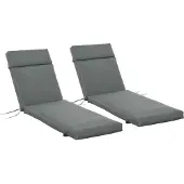 Outsunny 2er Set Auflage für Sonnenliege, Liegenauflage für Gartenliege dick 8cm