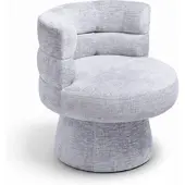 Bessagi Home Stuhl Julina Grau Chenille Gepolstert