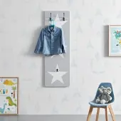 Bessagi Kids Kindergarderobe Arianna Grau/Weiß