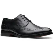 Clarks Shoes Schnürschuhe CraftJames Tip, Glattleder, Schwarz, Herren