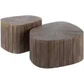 CLEMENTO Maya Teak Couchtisch organisch