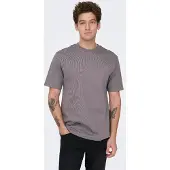 Only & Sons Rundhalsshirt "ONSFRED RLX SS TEE" Baumwolle, relaxed fit