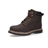 Dockers Winterboots BY GERLI, Herren, Gr. 42, Warmfutter, braun (dunkelbraun), Leder, Schuhe Winterboots, Schnürboots, Workerboots im Bergsteiger-Look