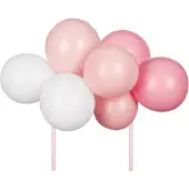 Party Deco Cake Topper - Rosa Luftballons