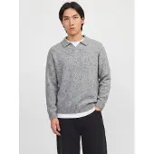 Jack & Jones Polokragenpullover "JJESOHO OLLIE KNIT SPLIT NECK SN" Materialmix, regular fit