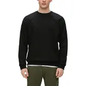 QS Sweatshirt , Herren, Gr. L, schwarz, Sweatware, Obermaterial: 60% Baumwolle, 40% Polyester, unifarben, regular fit normal, Rundhals, Rippbündchen, Sweatshirts Sweatshirt, mit Logo Stickerei