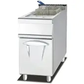Ristoattrezzature Gasfritteuse – auf Unterschrank – Einzelwanne – 28 Liter, Ölkapazität 21 Liter