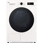 LG RNX1008NWB, Freistehend, Frontlader, Wärmepumpe, Weiß, Drehregler, Touchsteuerung, Schwarz