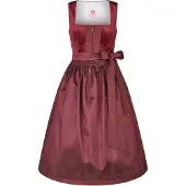 Spieth & Wensky Dirndl "Kathi", Damen, Gr. 32, N-Gr, rot (d,rot), Obermaterial: 100% Polyester PES., uni, regular fit, Kleider Dirndl, mit dekorativer Schürze