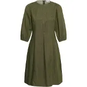 Saint tropez Midikleid SAINT TROPEZ "Damen Kleid TitianaSZ", Damen, Gr. L, N-Gr, grün (four leaf clover), Obermaterial: 100% Baumwolle CO., Kleider Midikleid