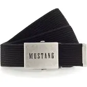 Mustang Stoffgürtel "Tucker" mit gewaschenem Rillenband, 4 cm breit, aus Baumwolle, kürzbar