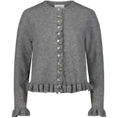 Cartoon Cardigan mit Rüschen in Grau | Gr.: 42