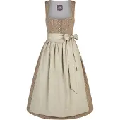 Spieth & Wensky Dirndl "Dirndl Kordia", Damen, Gr. 32, N-Gr, braun, Obermaterial: 75% Polyester PES. 25% Wolle WO., uni, regular fit, Kleider Dirndl, mit dekorativer Schürze