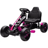 AIYAPLAY Gokart Tretauto mit Handbremse, Automatisches Kupplungssystem
